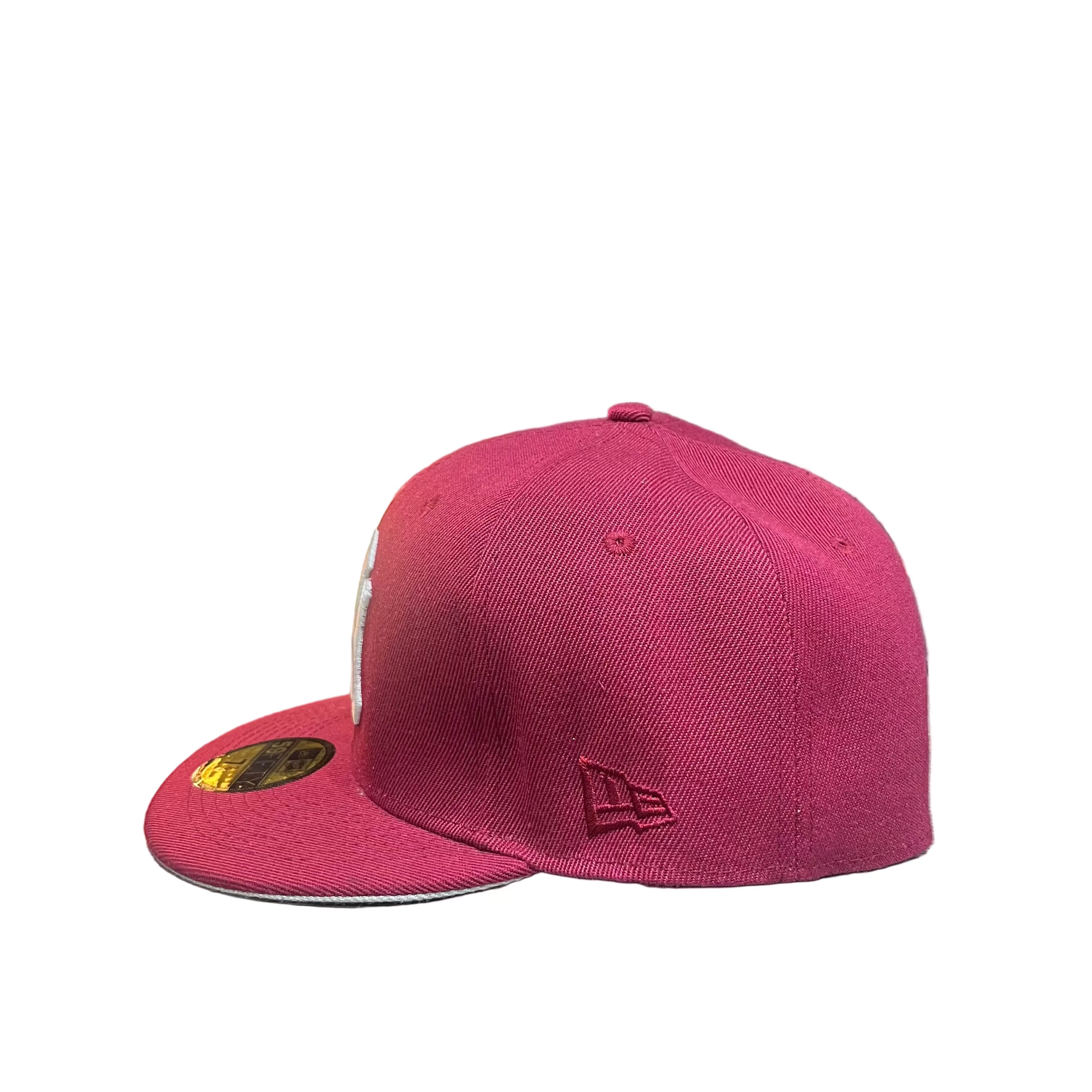 New York Yankees Burgundy New Era 59FIFTY Fitted Cap – Yankee Stadium 75th Anniversary Patch