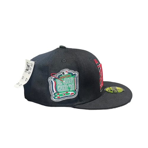 Boston Red Sox Black New Era 59FIFTY Fitted Cap – Multi Patch Edition