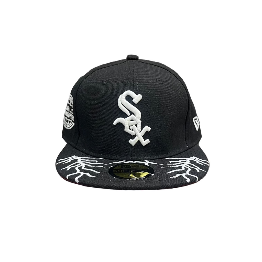 Chicago White Sox New Era 59FIFTY Fitted Cap – Black “World Series” Lightning Edition