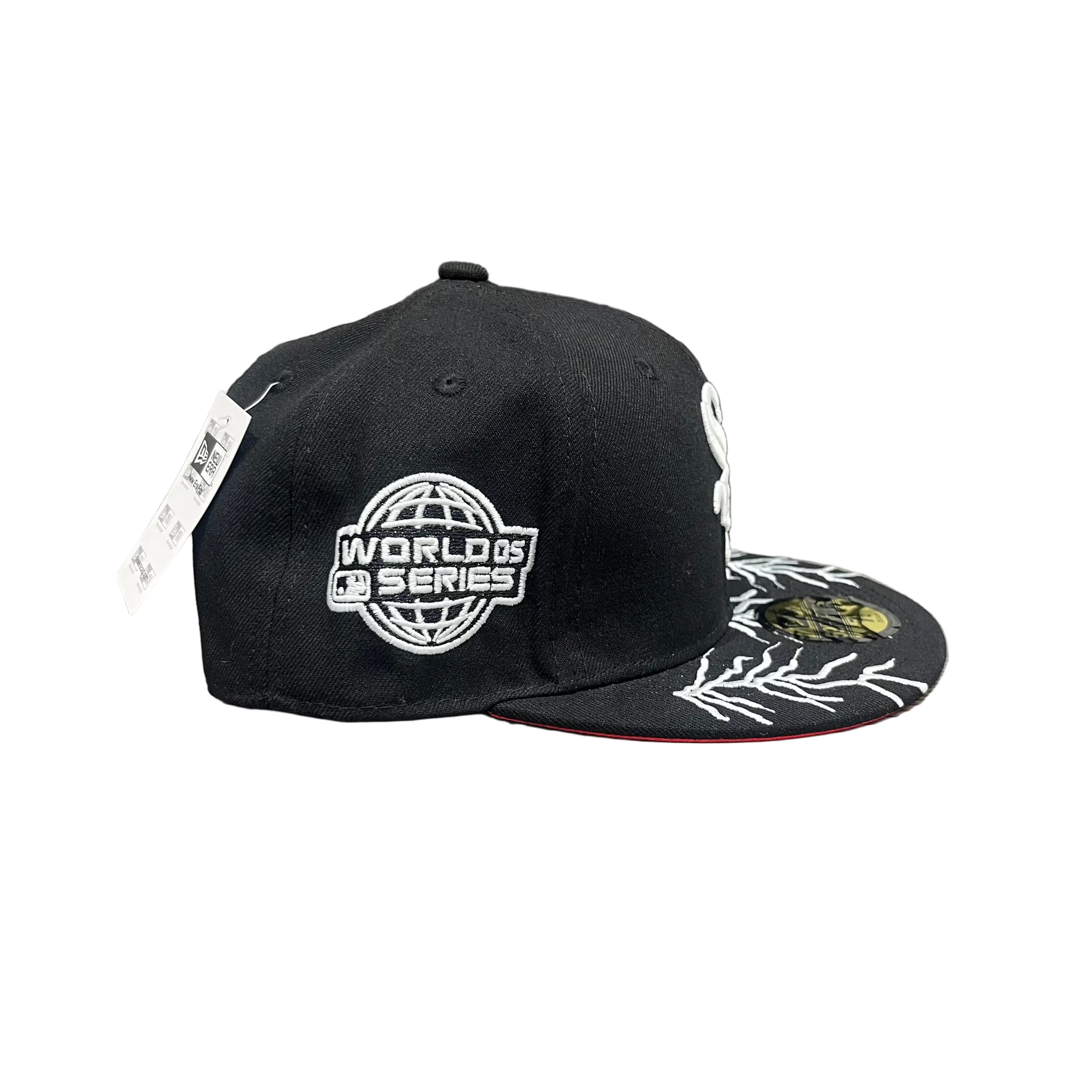 Chicago White Sox New Era 59FIFTY Fitted Cap – Black “World Series” Lightning Edition