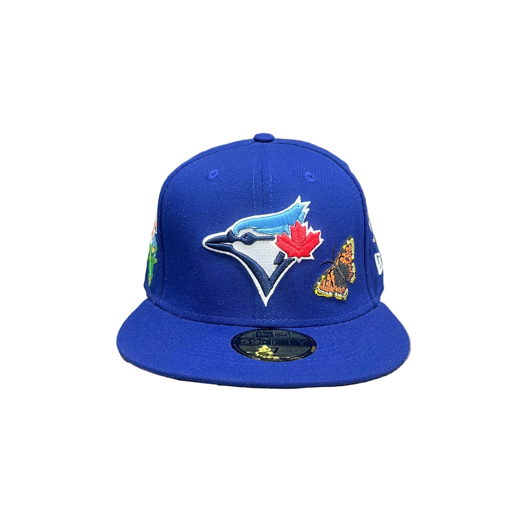 Toronto Blue Jays Royal Blue New Era 59FIFTY Fitted Cap – Floral & Butterfly Embroidery Edition