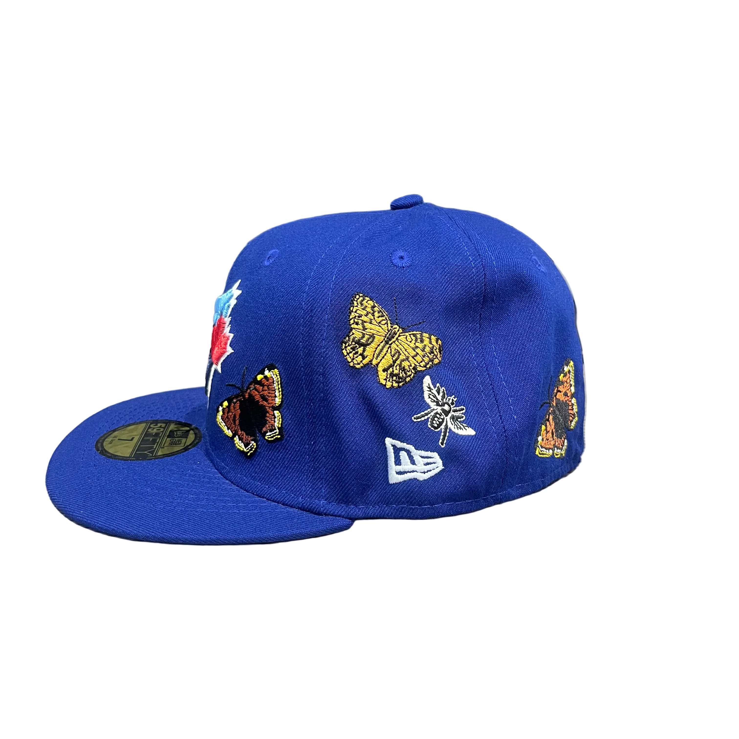 Toronto Blue Jays Royal Blue New Era 59FIFTY Fitted Cap – Floral & Butterfly Embroidery Edition